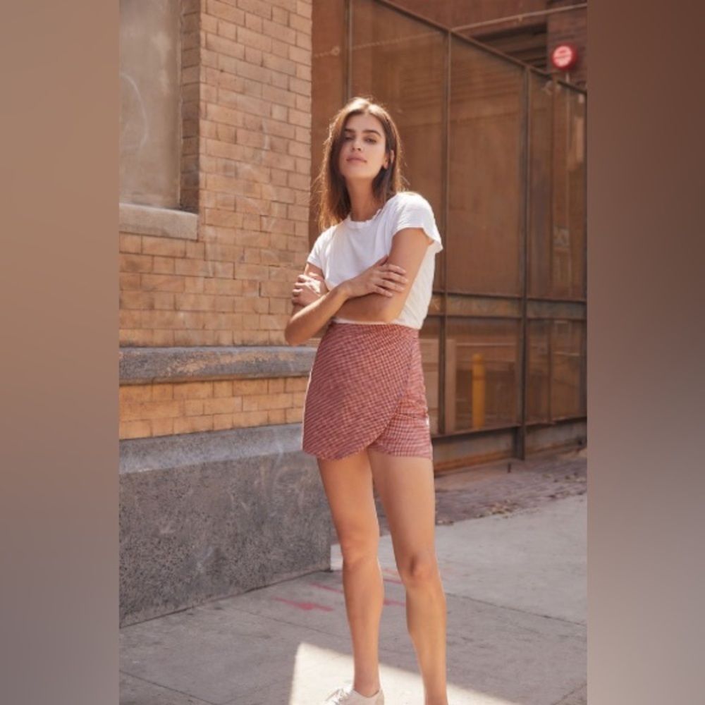 Christy Dawn The Molly Skort in Honeysuckle Plaid